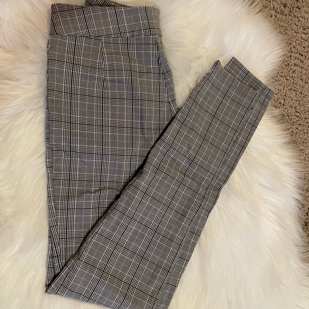 Black And White Plaid H&M pants